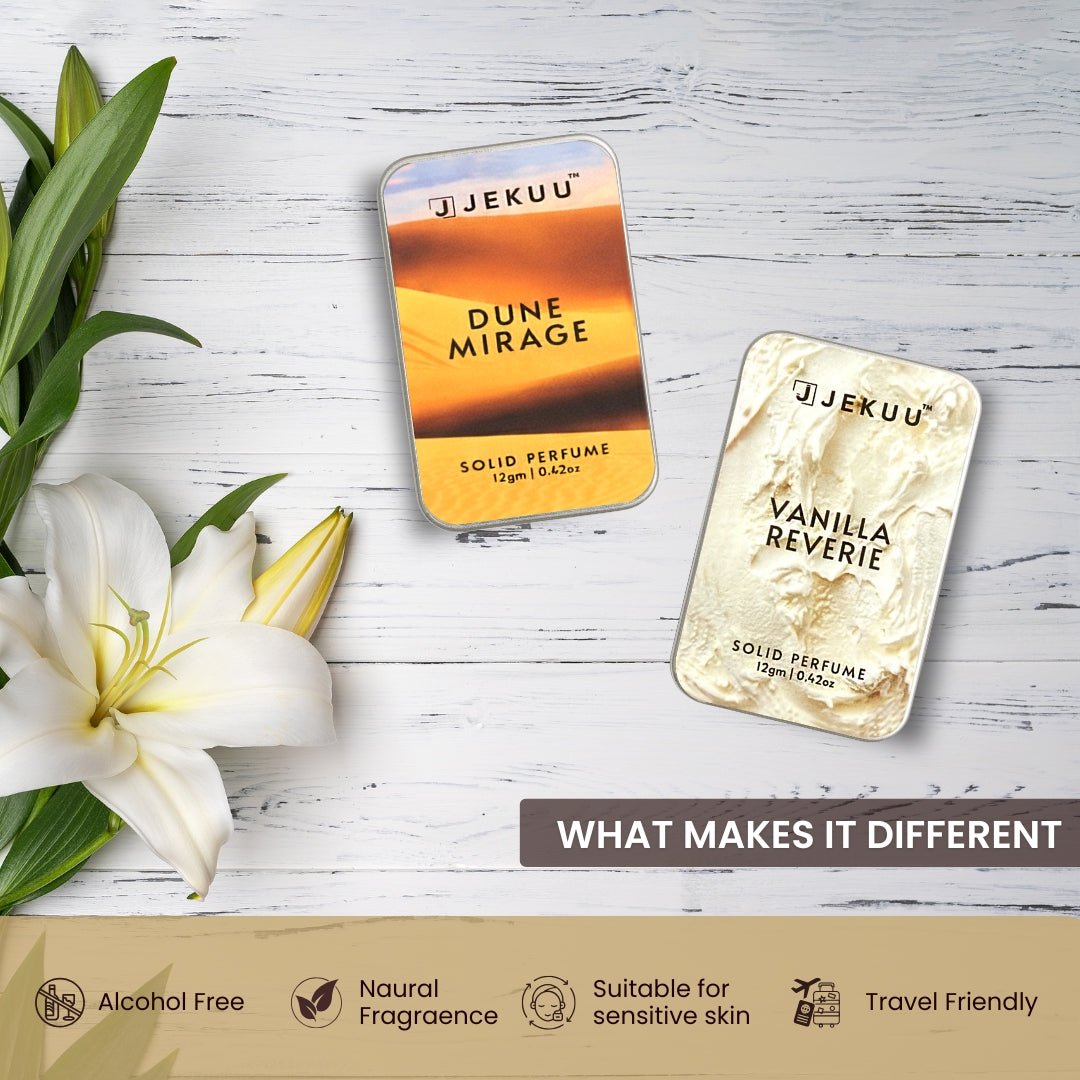 solid perfumes featuring natural, skin-loving fragrances suitable for sensitive skin.