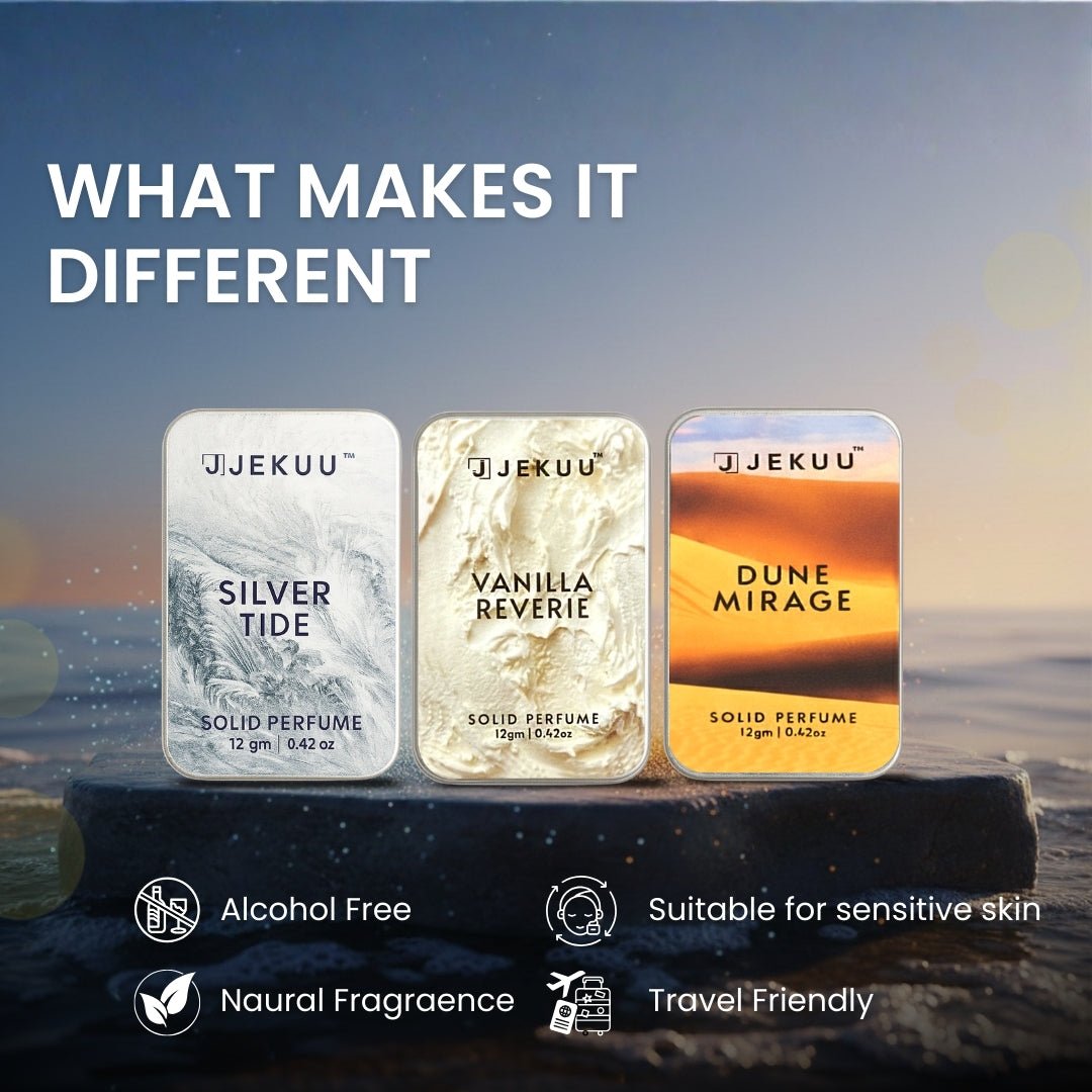 Alcohol-free, travel-friendly solid perfumes with natural fragrances specifically designed for sensitive skin.