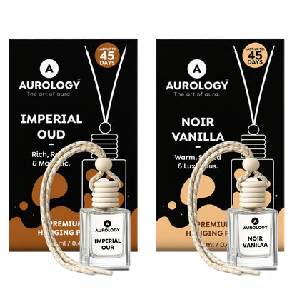 AUROLOGY  Imperial Oud & Noir Vanilla Car Hanging Pack of 2 (24ml)