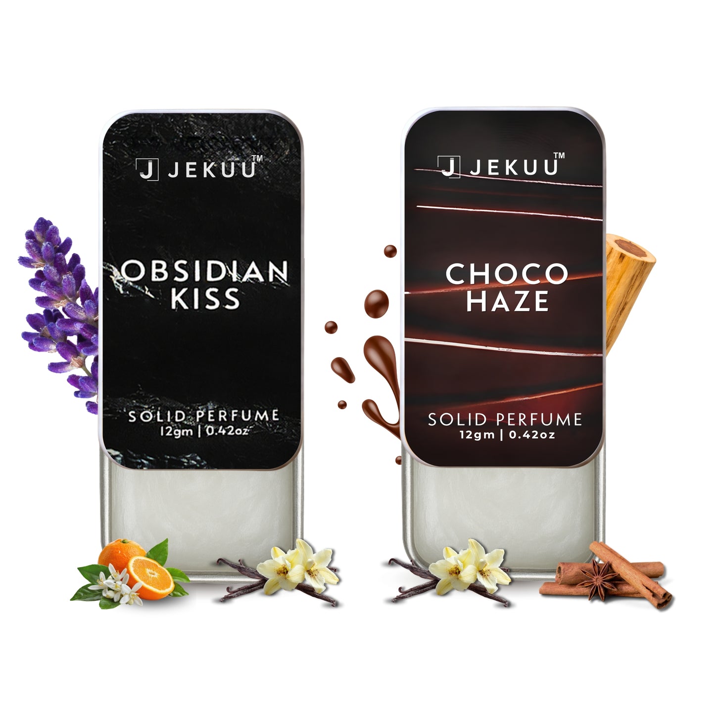 Dual Combo Solid Perfumes | Obsidian Kiss & Choco Haze