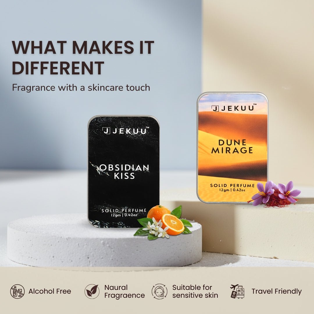 Alcohol-free, travel-friendly solid perfumes that blend premium natural fragrances with a gentle, skin-loving touch.