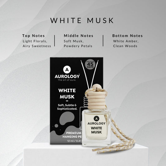 White Musk Car Hanging Perfume 12ml - JEKUU
