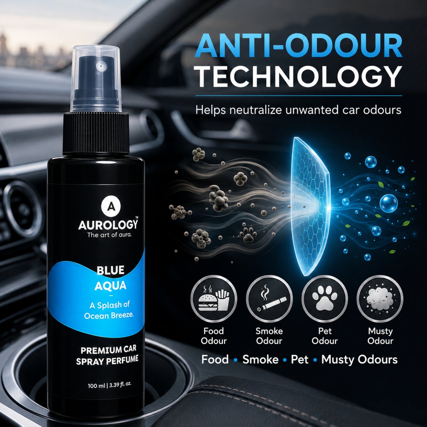 Blue Aqua Car Spray Perfume 100ml