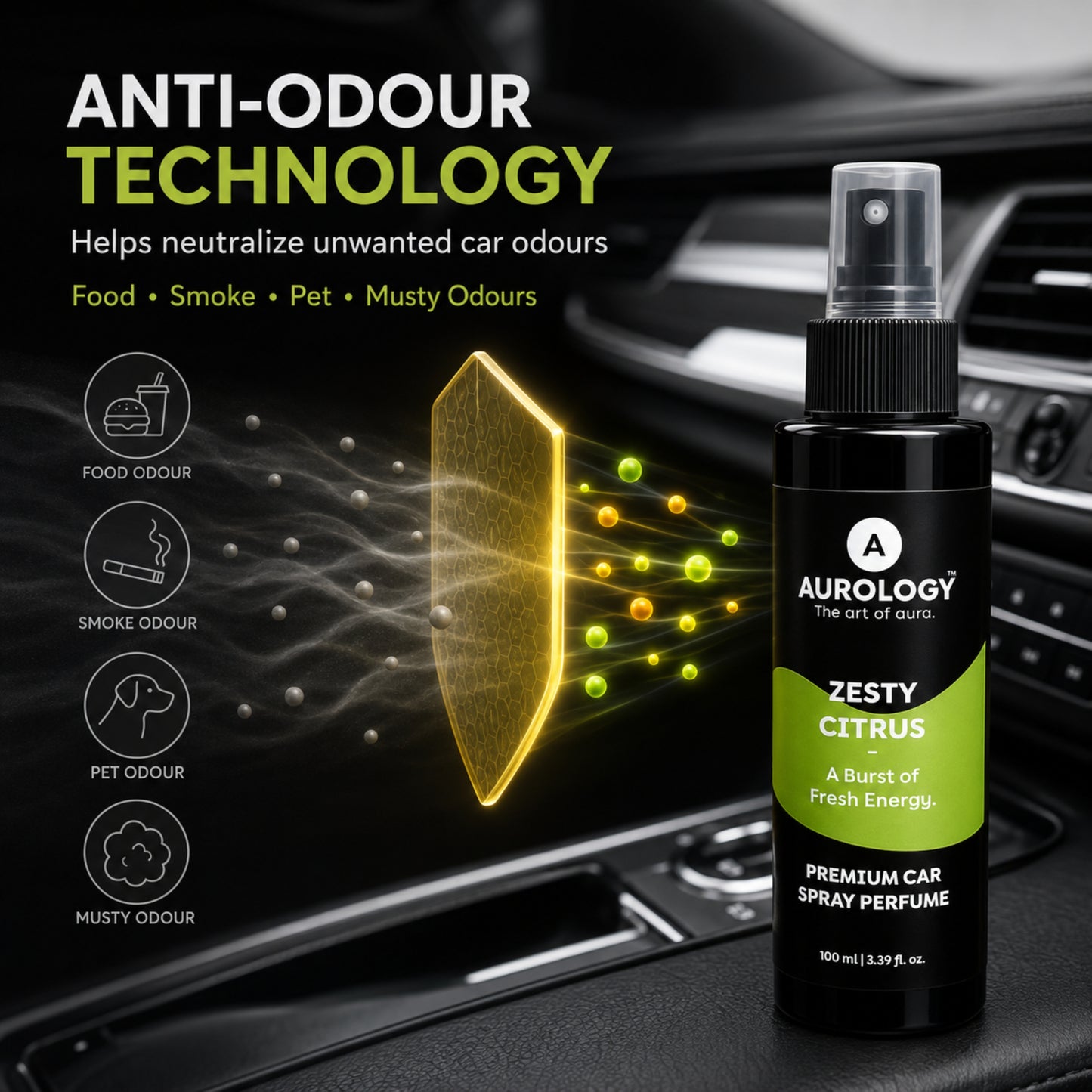 Zesty Citrus Car Spray Perfume 100ML