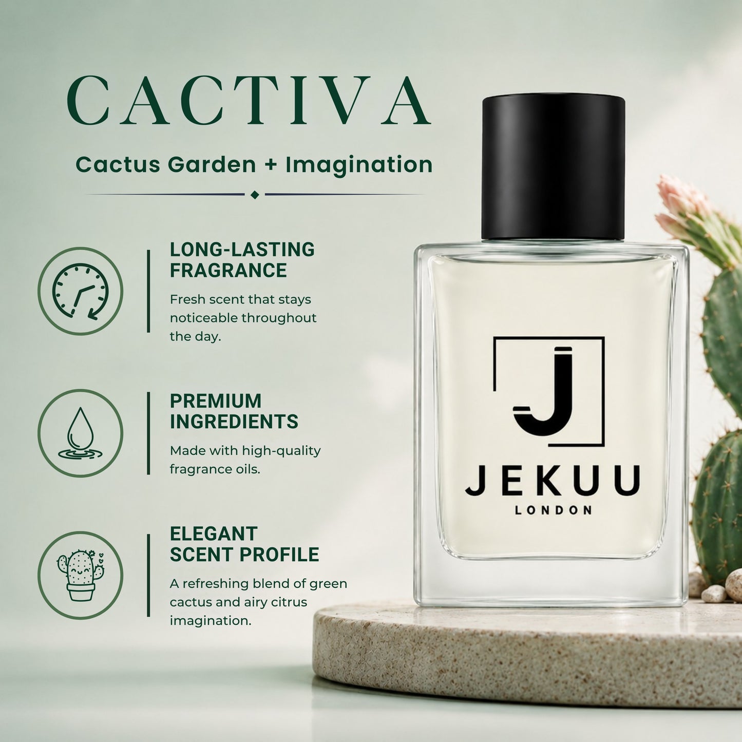 Cactiva  Premium Luxury Perfume , Unisex Fragrance 50ml