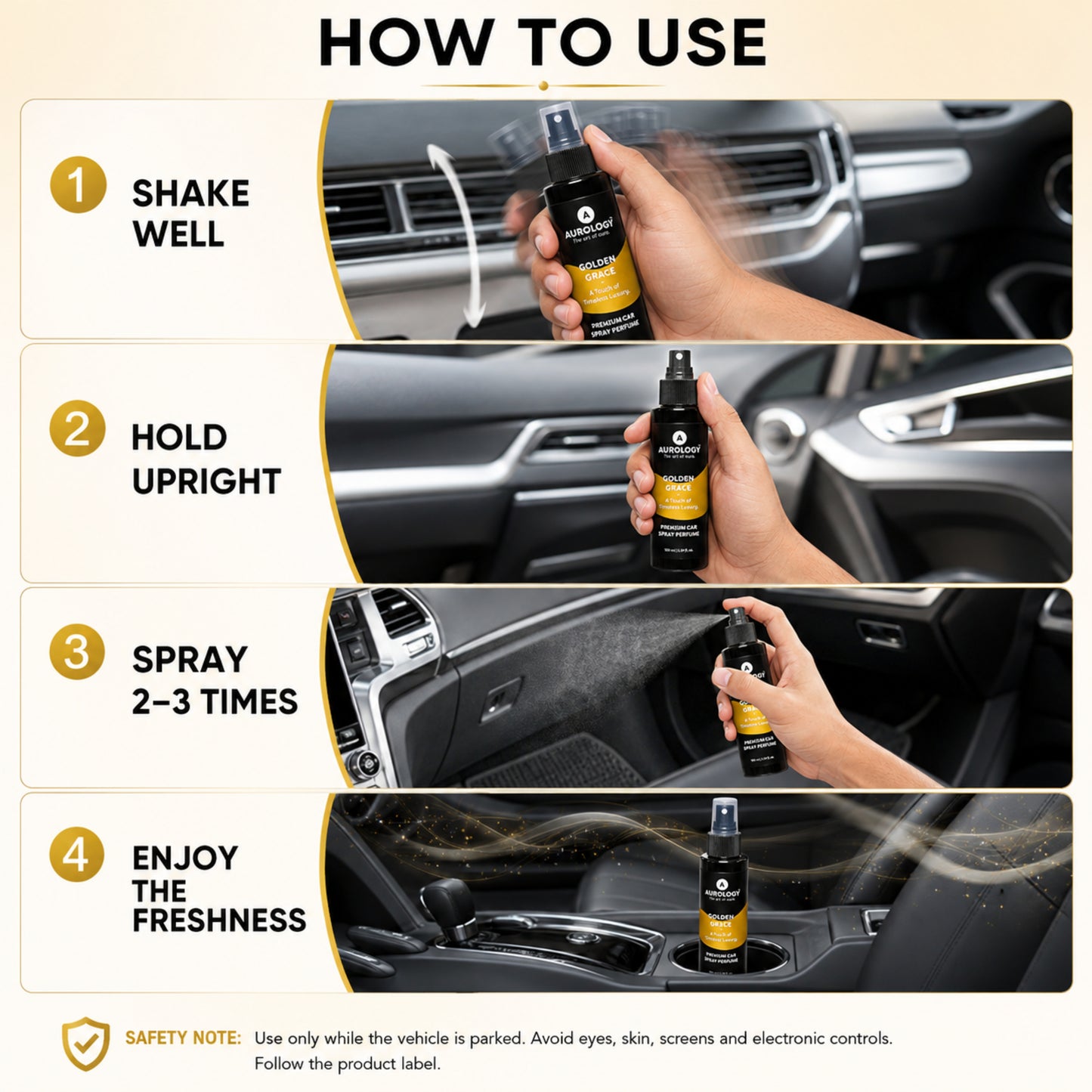 Golden Grace  Car Spray Perfume  100ML