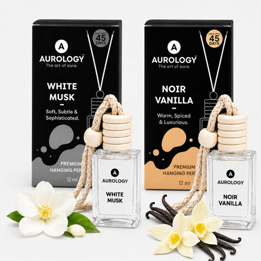 Noir Vanilla & White Musk Car Hanging  Pack of 2 (24 ml )