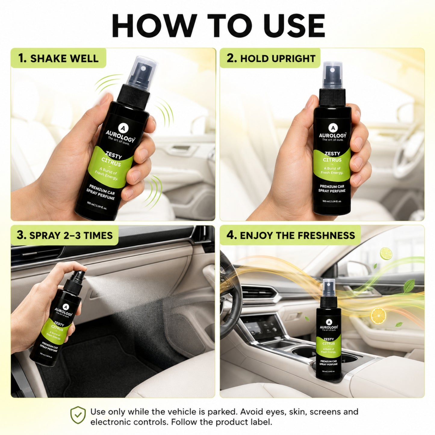 Zesty Citrus Car Spray Perfume 100ML