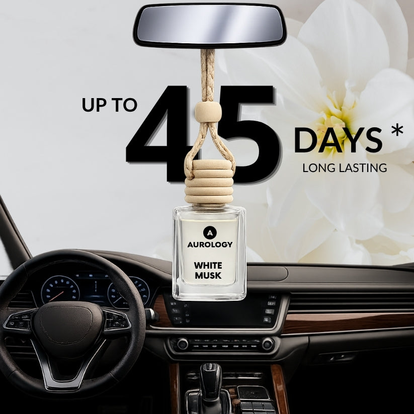 Aurology Allure Bloom & Ocean Elite & White Musk Car Freshener Diffuser Car Hanging Perfume (Pack of 3)12ml