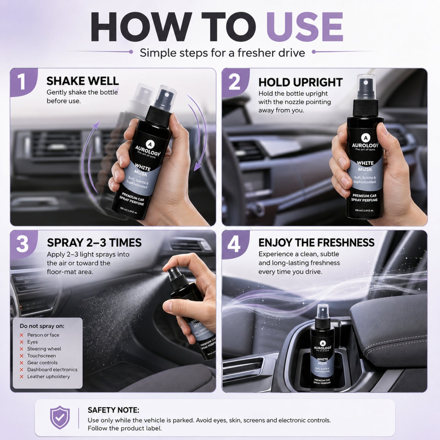 White Musk Car Spray Perfume 100ml