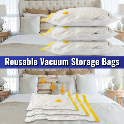 6 Large and 6 Jumbo Space Saver Vacuum Storage Bags with 2 Free Hand Pump - JEKUU