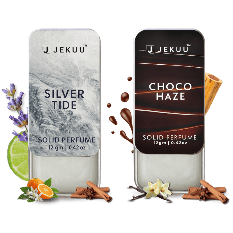 Dual Combo Silver Tide and Choco Haze Solid perfumes - JEKUU