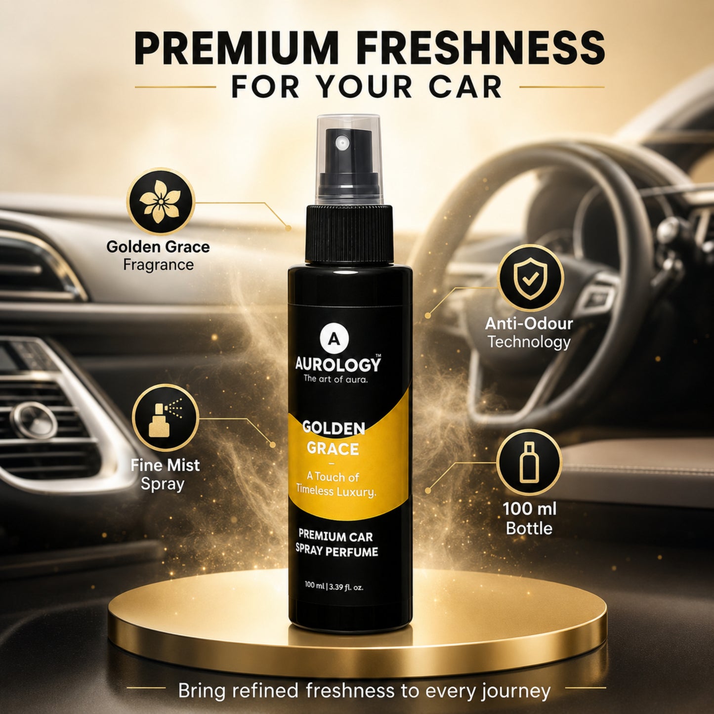 Golden Grace  Car Spray Perfume  100ML
