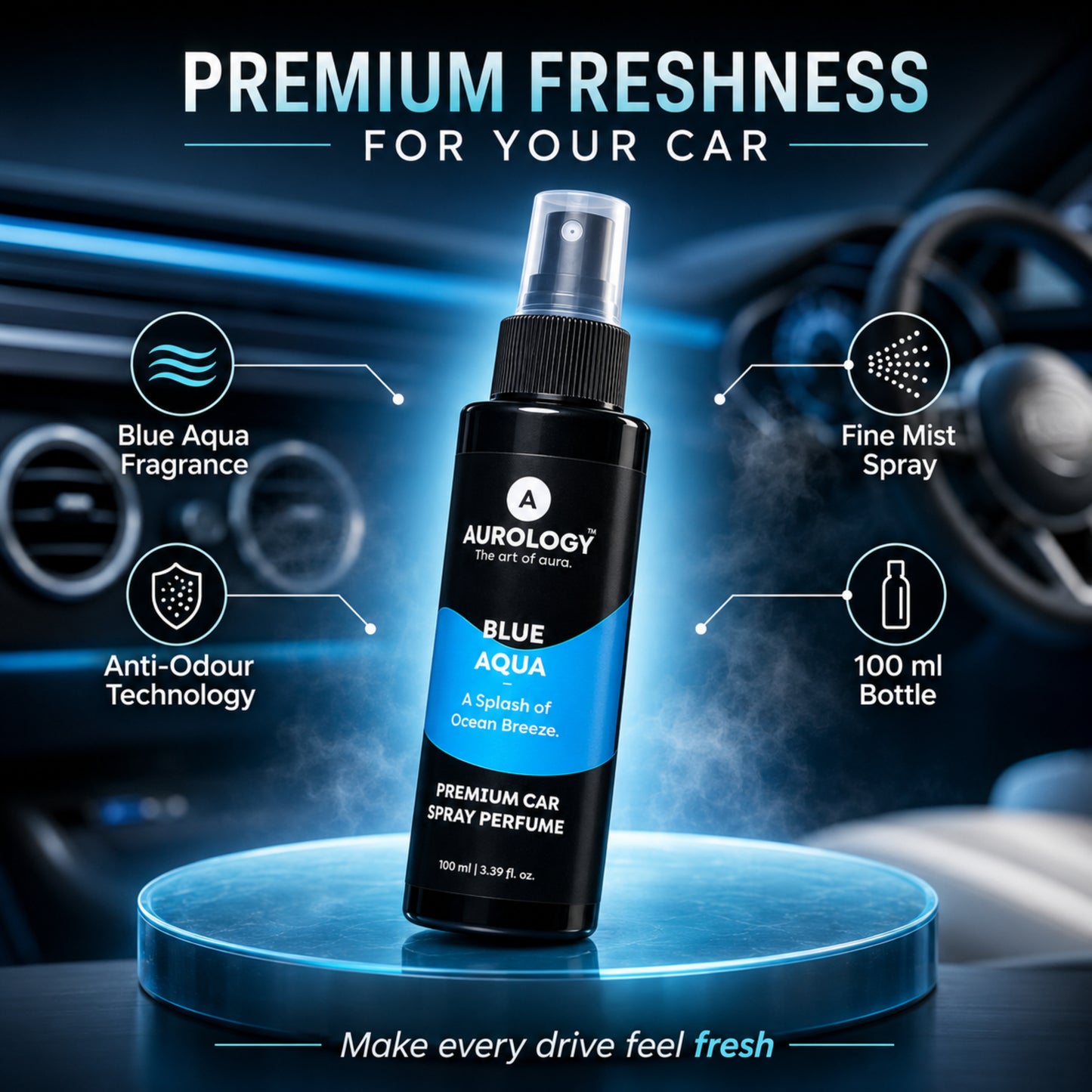 Blue Aqua Car Spray Perfume 100ml
