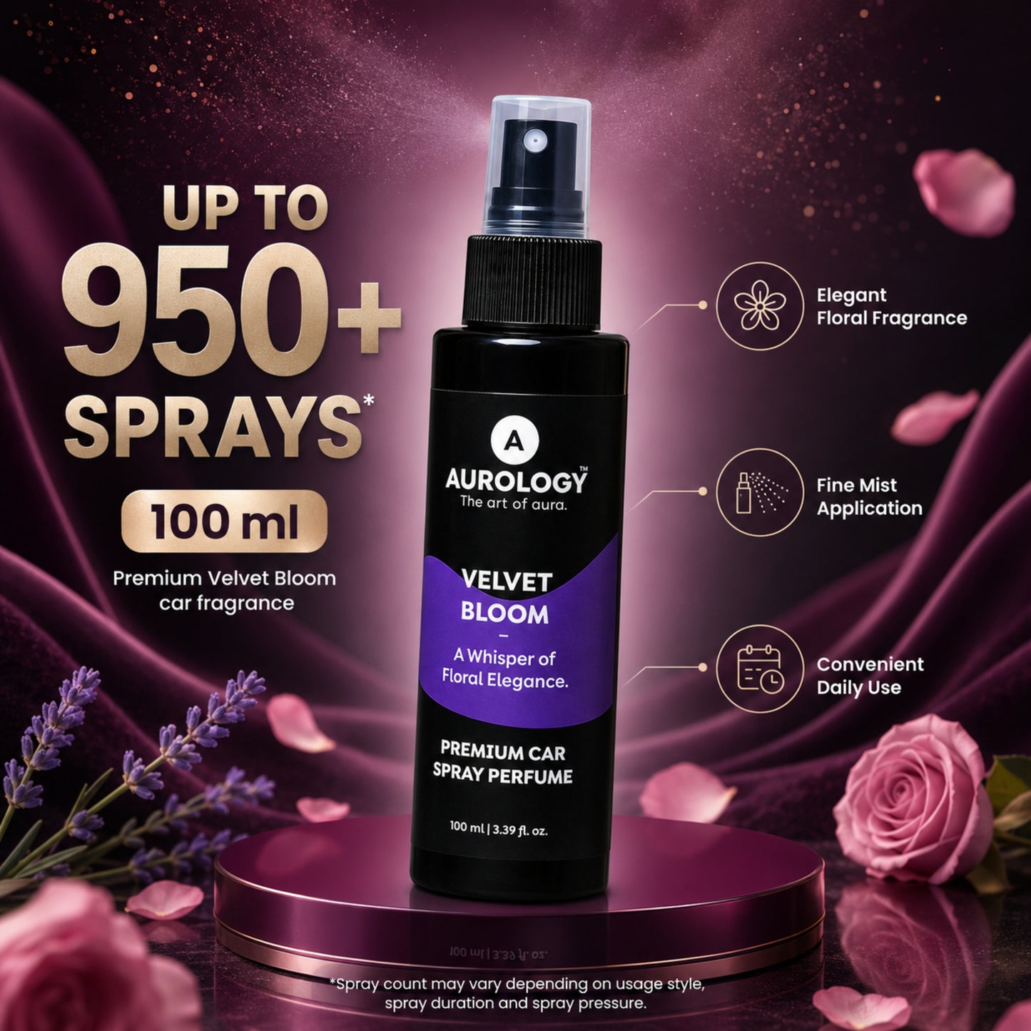 Velvet Bloom  Car Spray Perfume 100m