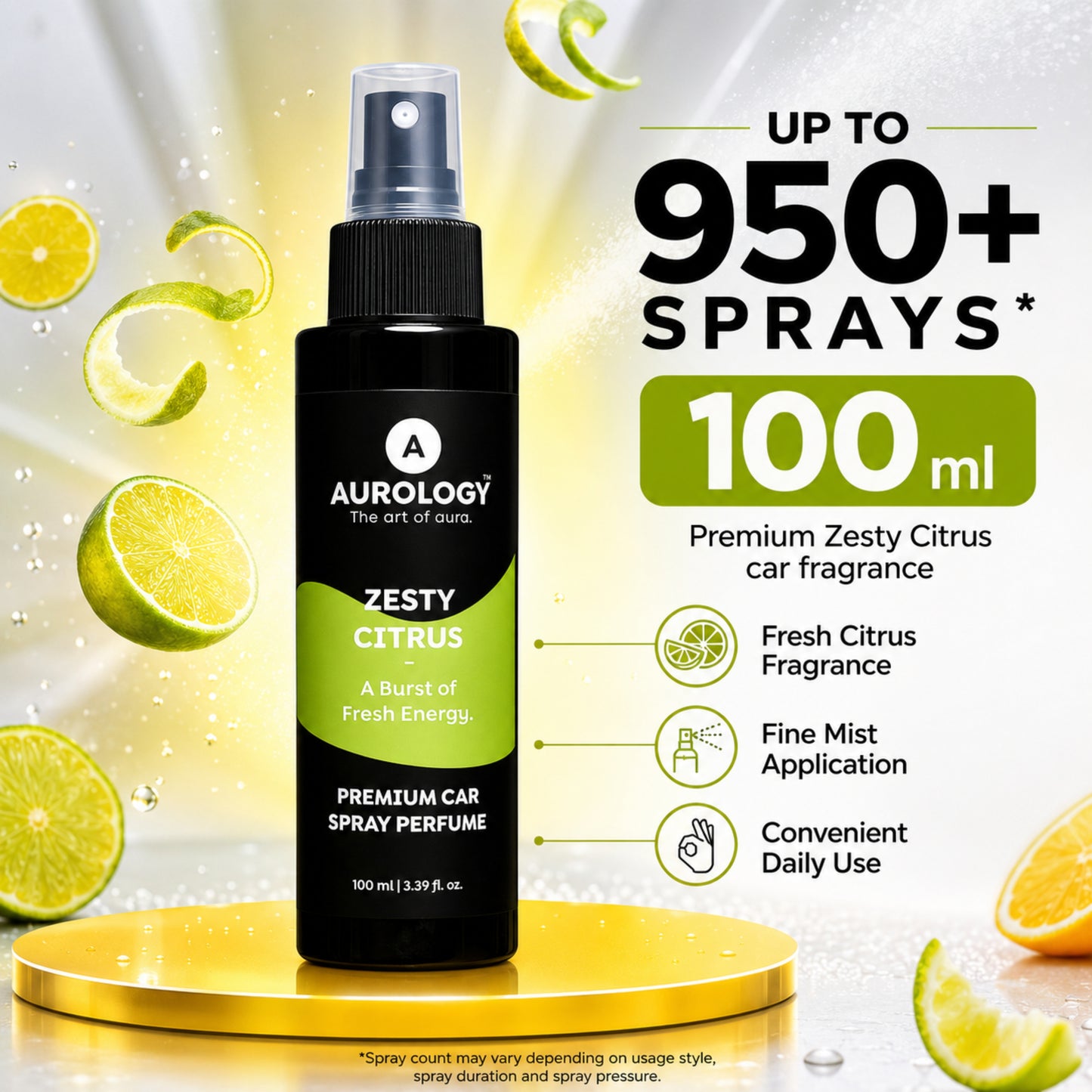 Zesty Citrus Car Spray Perfume 100ML