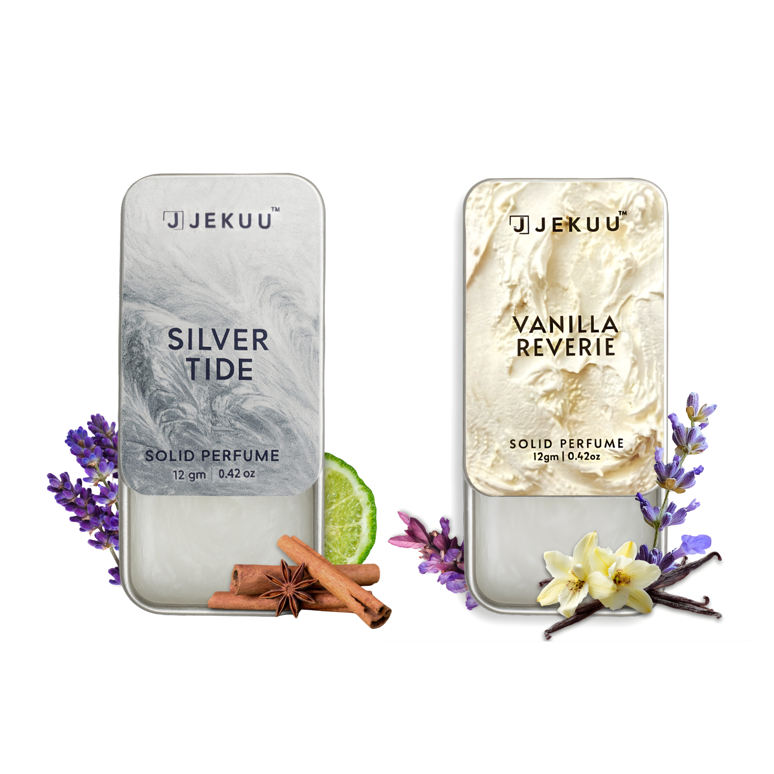Solid Perfume (7) Set of 2 | Silver Tide + Vanilla Reverie | Solid Perfume Combo - Image 1