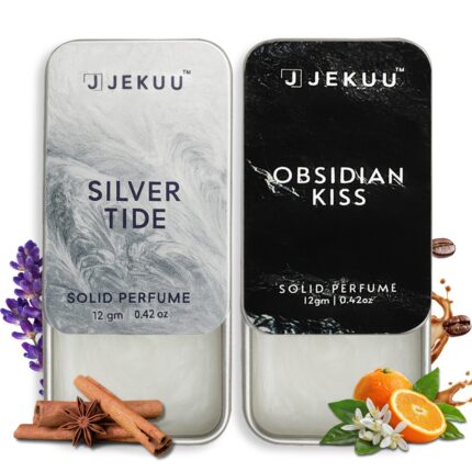 Set of 2 | Silver Tide & Obsidian Kiss | Solid Perfume Combo