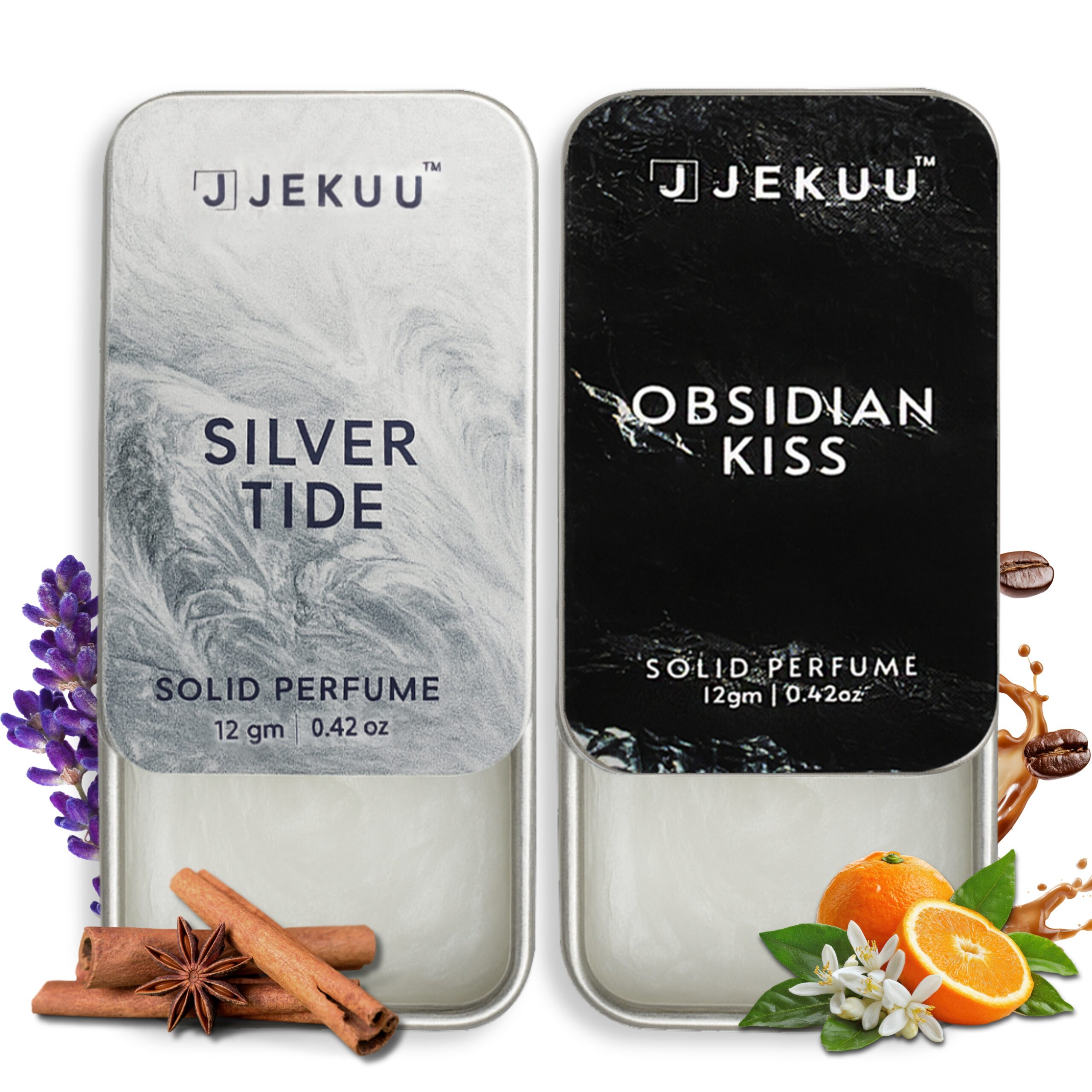 amazon combo (1080 x 1080 px) (6) Set of 2 | Silver Tide & Obsidian Kiss | Solid Perfume Combo - Image 1